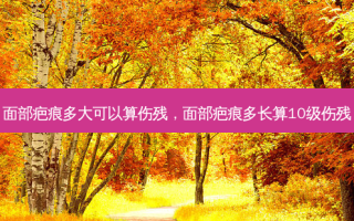 面部疤痕多大可以算伤残，面部疤痕多长算10级伤残