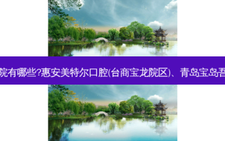 国内排名前三的牙科医院有哪些?惠安美特尔口腔(台商宝龙院区)、青岛宝岛吾同口腔医院都名列在榜
