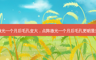 点阵激光一个月后毛孔变大，点阵激光一个月后毛孔更明显怎么办