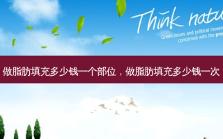 做脂肪填充多少钱一个部位，做脂肪填充多少钱一次