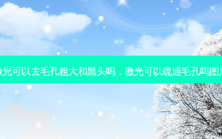 激光可以去毛孔粗大和黑头吗，激光可以疏通毛孔吗图片