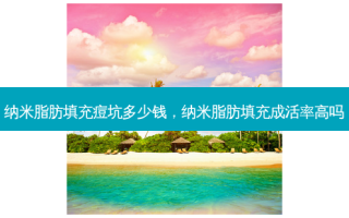 纳米脂肪填充痘坑多少钱，纳米脂肪填充成活率高吗