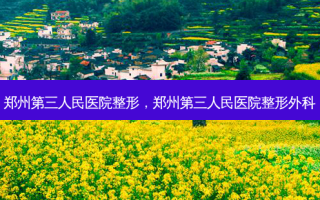 郑州第三人民医院整形，郑州第三人民医院整形外科