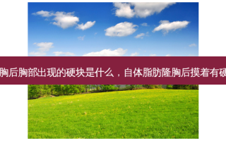 自体脂肪隆胸后胸部出现的硬块是什么，自体脂肪隆胸后摸着有硬块怎么回事