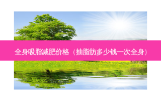 全身吸脂减肥价格（抽脂肪多少钱一次全身）