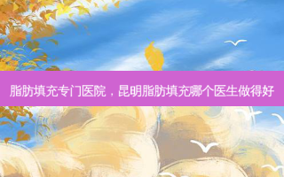 脂肪填充专门医院，昆明脂肪填充哪个医生做得好