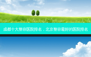 成都十大整容医院排名，北京整容 *** 的医院排名