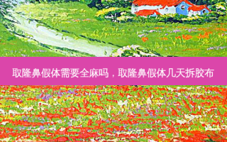 取隆鼻假体需要全麻吗，取隆鼻假体几天拆胶布