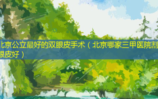 北京公立 *** 的双眼皮手术（北京哪家三甲医院割双眼皮好）