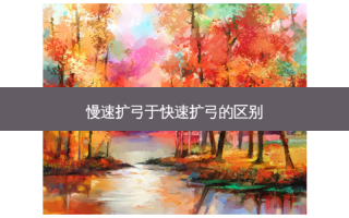 慢速扩弓于快速扩弓的区别