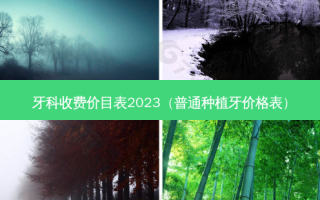 牙科收费价目表2023（普通种植牙价格表）