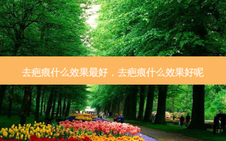 去疤痕什么效果 *** ，去疤痕什么效果好呢