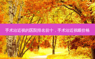 手术治近视的医院排名前十，手术治近视眼价格