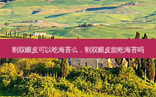 割双眼皮可以吃海苔么，割双眼皮能吃海苔吗