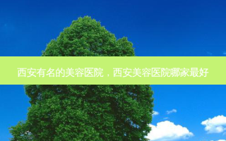 西安有名的美容医院，西安美容医院哪家 *** 