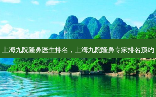 上海九院隆鼻医生排名，上海九院隆鼻专家排名预约