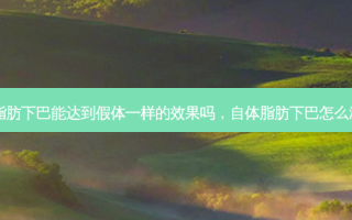 自体脂肪下巴能达到假体一样的效果吗，自体脂肪下巴怎么溶解的