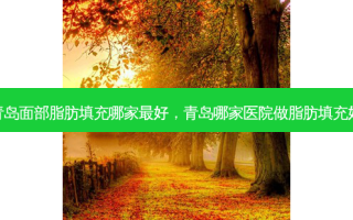 青岛面部脂肪填充哪家 *** ，青岛哪家医院做脂肪填充好