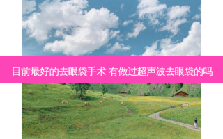目前 *** 的去眼袋手术 有做过超声波去眼袋的吗