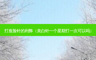 打瘦脸针的利弊（美白针一个星期打一次可以吗）