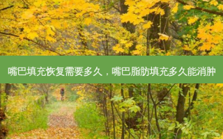 嘴巴填充恢复需要多久，嘴巴脂肪填充多久能消肿