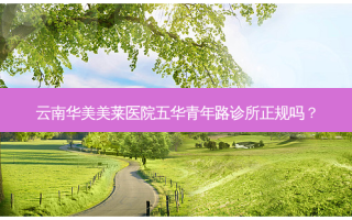云南华美美莱医院五华青年路诊所正规吗？