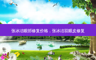 张冰洁眼部修复价格，张冰洁双眼皮修复