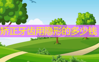 矫正牙齿用隐形的多少钱