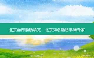 北京面部脂肪填充，北京知名脂肪丰胸专家