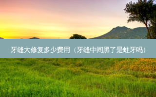 牙缝大修复多少费用（牙缝中间黑了是蛀牙吗）