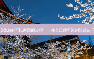 没休息好可以割双眼皮吗，一晚上没睡可以割双眼皮吗