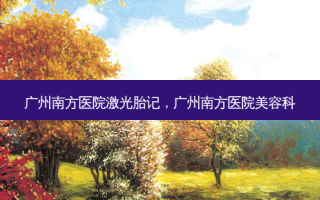 广州南方医院激光胎记，广州南方医院美容科