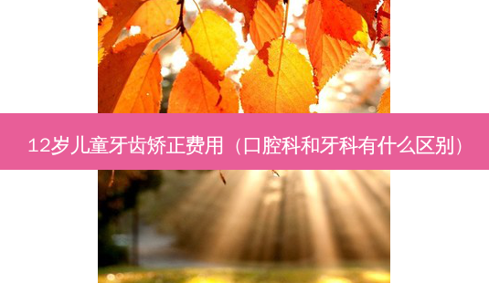 12岁儿童牙齿矫正费用(口腔科和牙科有什么区别)-第1张图片-南山整形网 12岁儿童牙齿矫正费用(口腔科和牙科有什么区别)-第1张图片-南山整形网