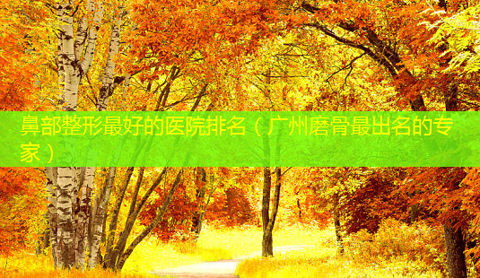 鼻部整形 *** 的医院排名(广州磨骨最出名的专家)-第1张图片-南山整形网 鼻部整形 *** 的医院排名(广州磨骨最出名的专家)-第1张图片-南山整形网