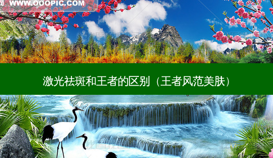 激光祛斑和王者的区别(王者风范美肤)-第1张图片-南山整形网 激光祛斑和王者的区别(王者风范美肤)-第1张图片-南山整形网