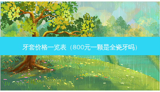 牙套价格一览表(800元一颗是全瓷牙吗)-第1张图片-南山整形网 牙套价格一览表(800元一颗是全瓷牙吗)-第1张图片-南山整形网