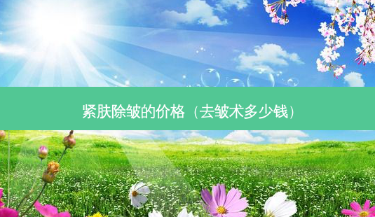 紧肤除皱的价格(去皱术多少钱)-第1张图片-南山整形网 紧肤除皱的价格(去皱术多少钱)-第1张图片-南山整形网