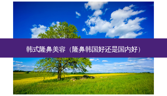 韩式隆鼻美容(隆鼻韩国好还是国内好)-第1张图片-南山整形网 韩式隆鼻美容(隆鼻韩国好还是国内好)-第1张图片-南山整形网