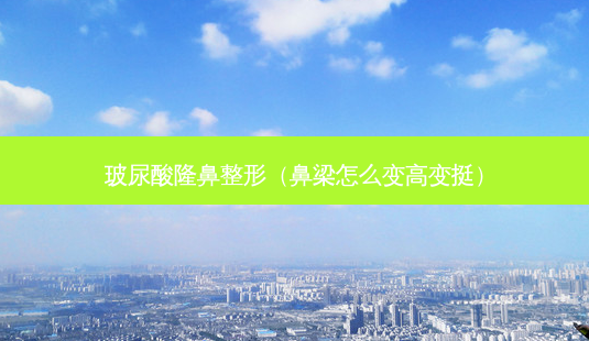 玻尿酸隆鼻整形(鼻梁怎么变高变挺)-第1张图片-南山整形网 玻尿酸隆鼻整形(鼻梁怎么变高变挺)-第1张图片-南山整形网