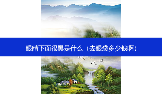 眼睛下面很黑是什么(去眼袋多少钱啊)-第1张图片-南山整形网 眼睛下面很黑是什么(去眼袋多少钱啊)-第1张图片-南山整形网