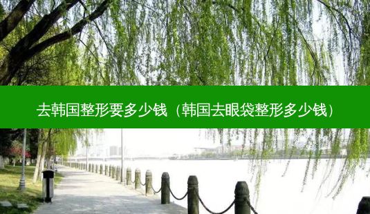去韩国整形要多少钱(韩国去眼袋整形多少钱)-第1张图片-南山整形网 去韩国整形要多少钱(韩国去眼袋整形多少钱)-第1张图片-南山整形网
