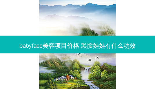 babyface美容项目价格 黑脸娃娃有什么功效-第1张图片-南山整形网 babyface美容项目价格 黑脸娃娃有什么功效-第1张图片-南山整形网