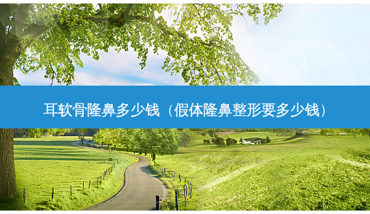 耳软骨隆鼻多少钱(假体隆鼻整形要多少钱)-第1张图片-南山整形网 耳软骨隆鼻多少钱(假体隆鼻整形要多少钱)-第1张图片-南山整形网
