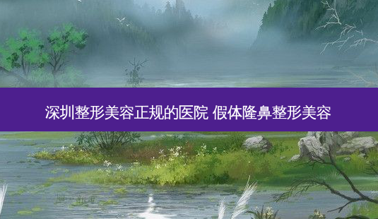 深圳整形美容正规的医院 假体隆鼻整形美容-第1张图片-南山整形网 深圳整形美容正规的医院 假体隆鼻整形美容-第1张图片-南山整形网