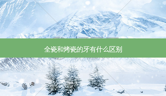 全瓷和烤瓷的牙有什么区别-第1张图片-南山整形网 全瓷和烤瓷的牙有什么区别-第1张图片-南山整形网
