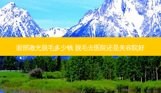 面部激光脱毛多少钱 脱毛去医院还是美容院好-第1张图片-南山整形网 面部激光脱毛多少钱 脱毛去医院还是美容院好-第1张图片-南山整形网