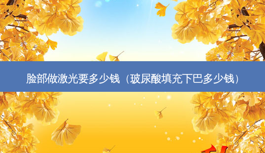 脸部做激光要多少钱(玻尿酸填充下巴多少钱)-第1张图片-南山整形网 脸部做激光要多少钱(玻尿酸填充下巴多少钱)-第1张图片-南山整形网
