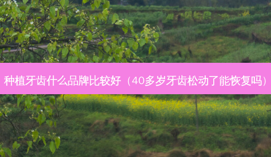 种植牙齿什么品牌比较好(40多岁牙齿松动了能恢复吗)-第1张图片-南山整形网 种植牙齿什么品牌比较好(40多岁牙齿松动了能恢复吗)-第1张图片-南山整形网