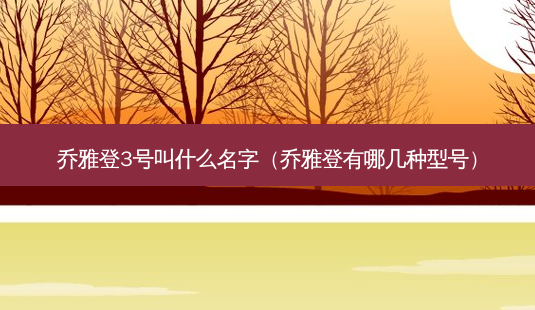 乔雅登3号叫什么名字(乔雅登有哪几种型号)-第1张图片-南山整形网 乔雅登3号叫什么名字(乔雅登有哪几种型号)-第1张图片-南山整形网