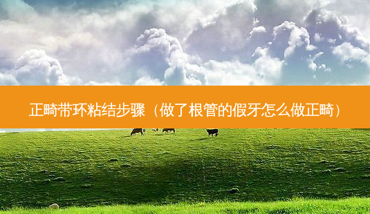 正畸带环粘结步骤(做了根管的假牙怎么做正畸)-第1张图片-南山整形网 正畸带环粘结步骤(做了根管的假牙怎么做正畸)-第1张图片-南山整形网